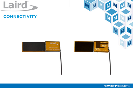 贸泽开售Laird面向Wi-Fi和蓝牙应用的FlexPIFA 2-dBi和3-dBi天线